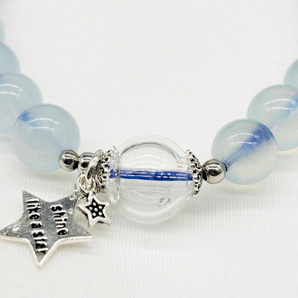 Sterling Silver Crystal Aroma Bracelet - Aquamarine | Energy & Healing | Diffuser Jewellery