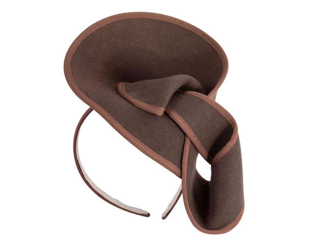 Chocolate brown winter racing fascinator