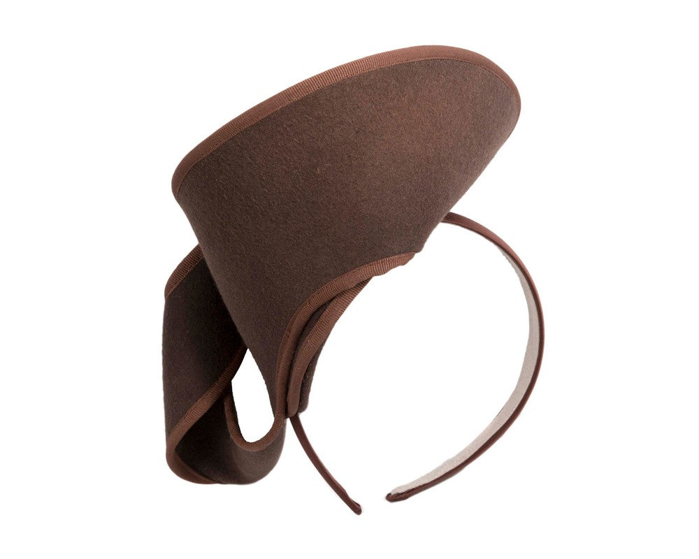 Chocolate brown winter racing fascinator