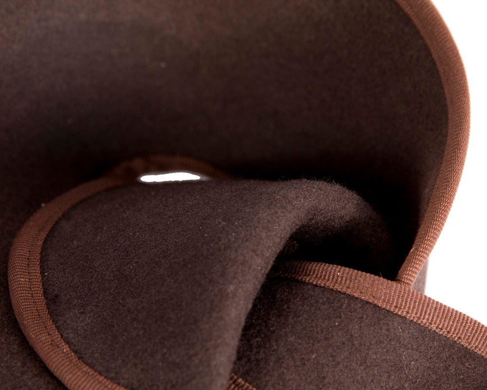 Chocolate brown winter racing fascinator