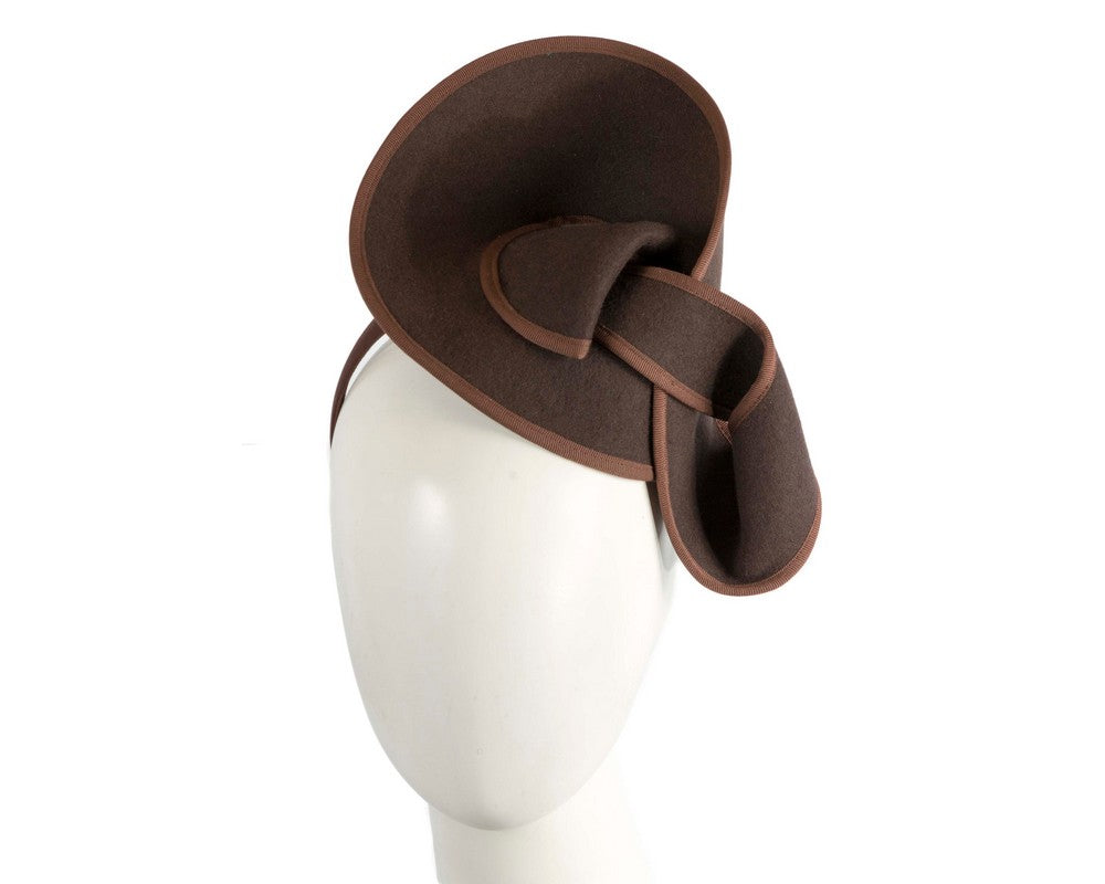 Chocolate brown winter racing fascinator