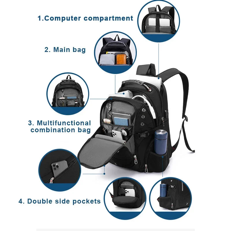 20-Inch Laptop Backpack Black
