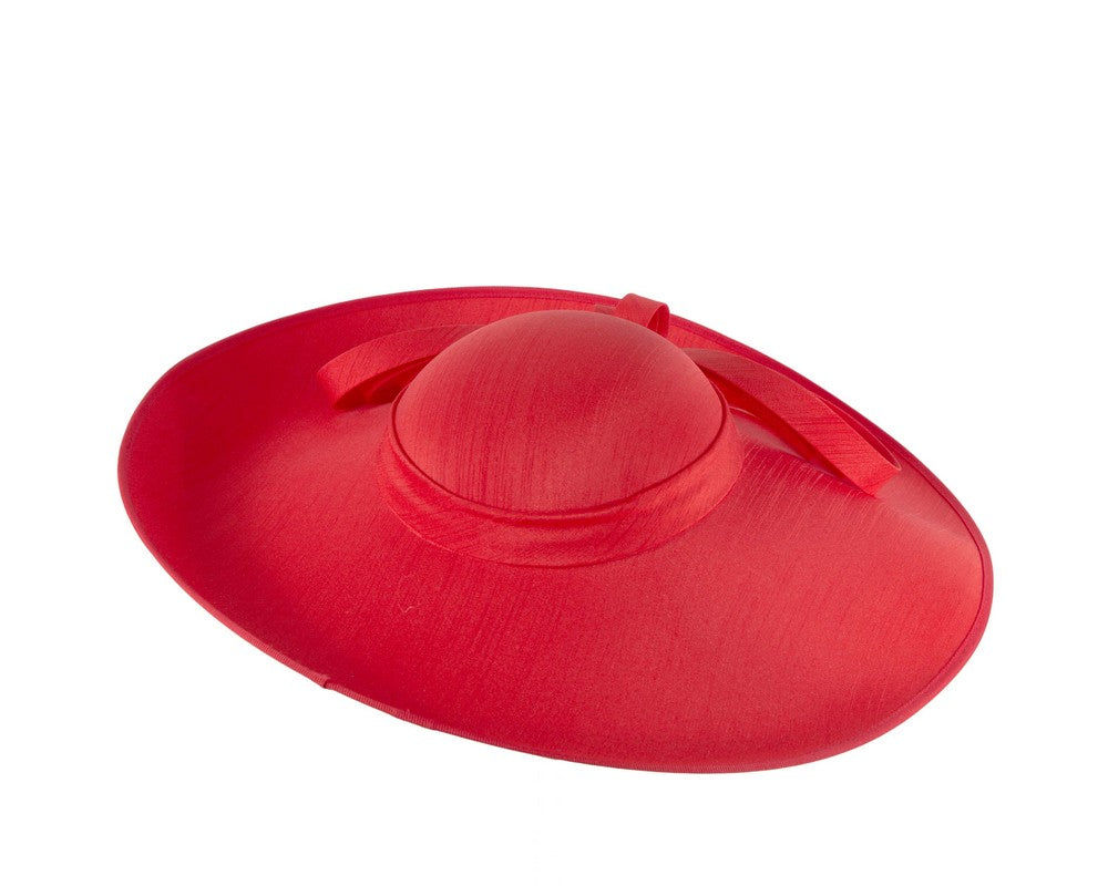 Bright red wide brim racing hat by Max Alexander