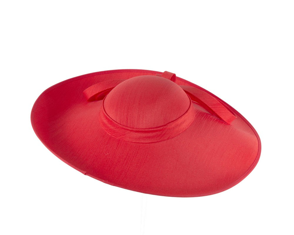 Bright red wide brim racing hat by Max Alexander