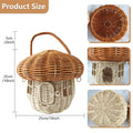 Rattan Mushroom Wicker Basket Cute Cartoon Tote