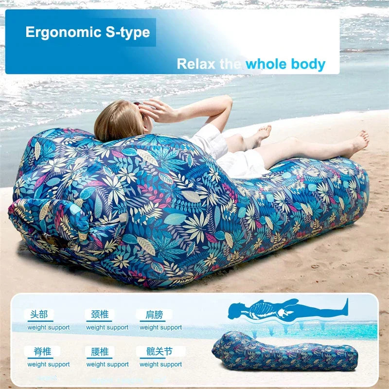 Portable Inflatable Sofa Bed - Outdoor Lazy Chair, Waterproof Lounger