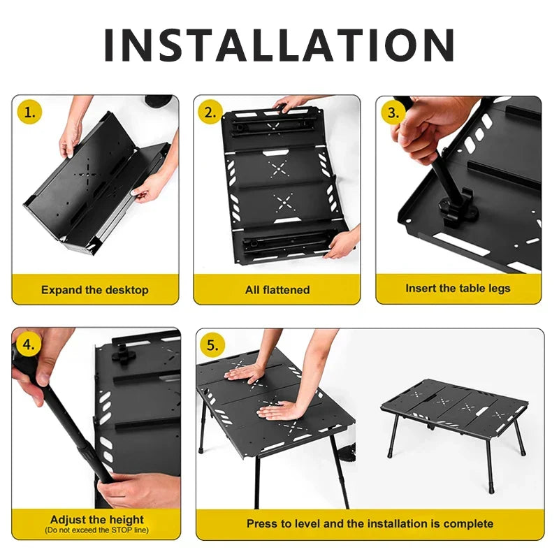Tactical Folding Camping IGT-Compatible Table Black