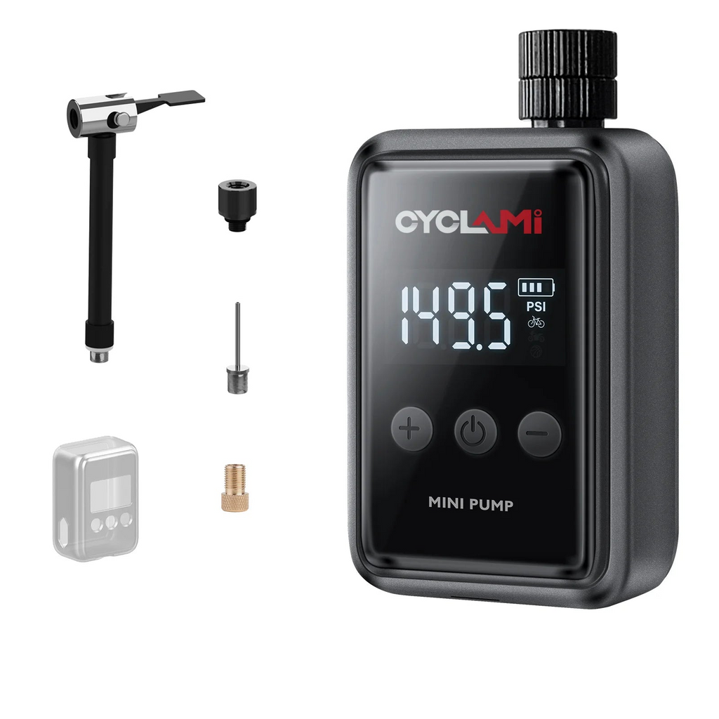 150PSI Mini Electric Bike Air Pump Portable Rechargeable Tire Inflator Black